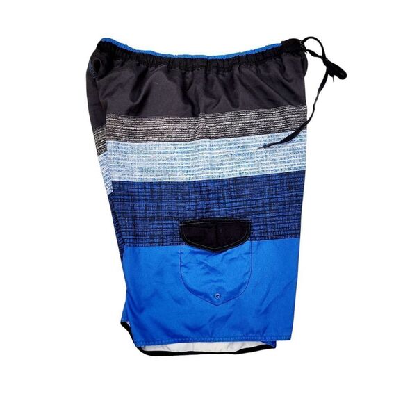 2/$20 Burnside Blue & Black Track Shorts Pants Size: XL - Picture 3 of 9